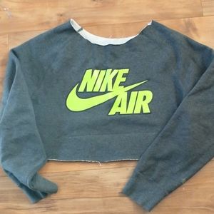 Reworked cropped Nike sweatshirt